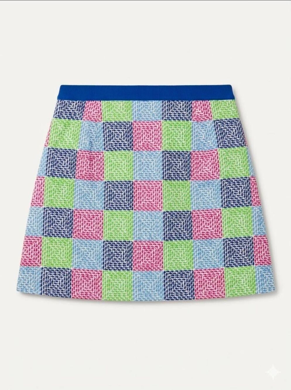 ☔️🔸️Vineyard Vines Aurora Multicolor Patchwork Whale Print Skirt Size 4